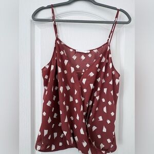 Abstract print spaghetti strap top